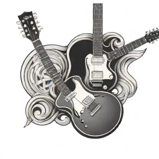 Tennis Racquet And Guitar