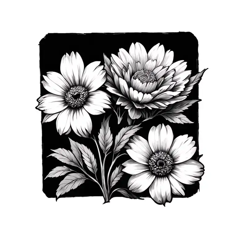 3 Flowers Just The Head