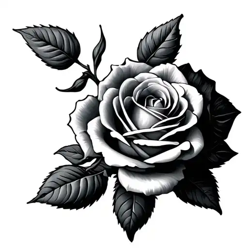 Cursive A With A Rose