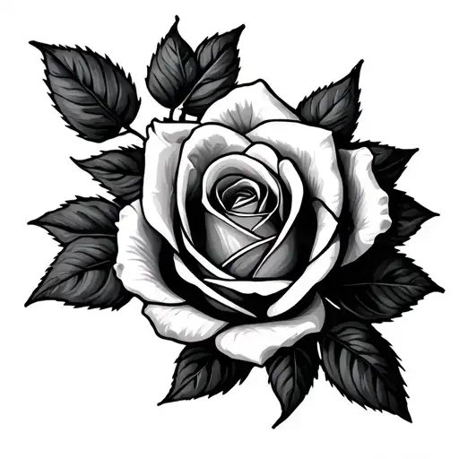 Cursive A And A Rose