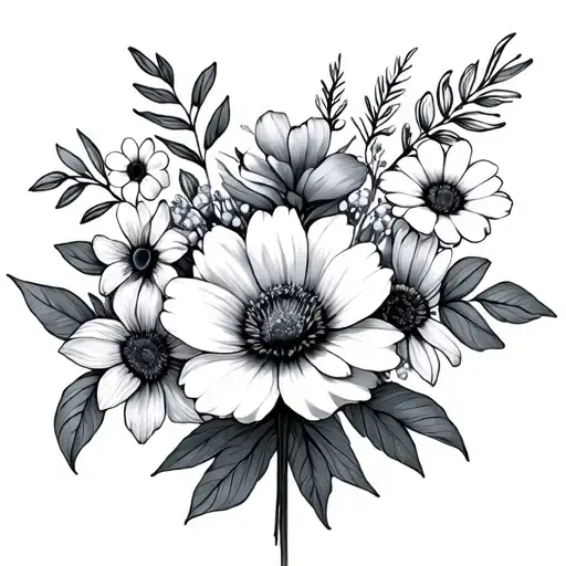 January And March Birth Flower Bouquet