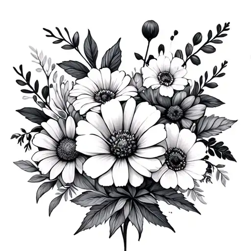 January And March Birth Flower Bouquet