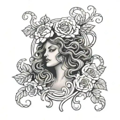 Medusa With Roses