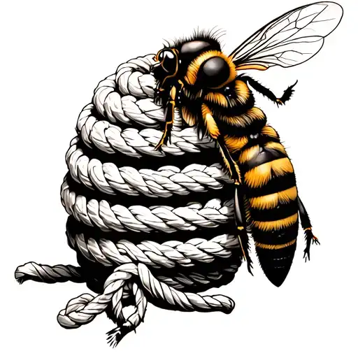 Rope And Queen Bee Hive