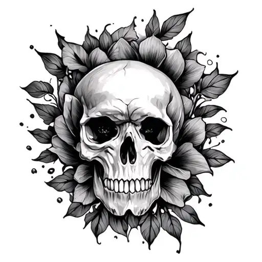 Black Ink Tattoo Sleeve For Right Forearm