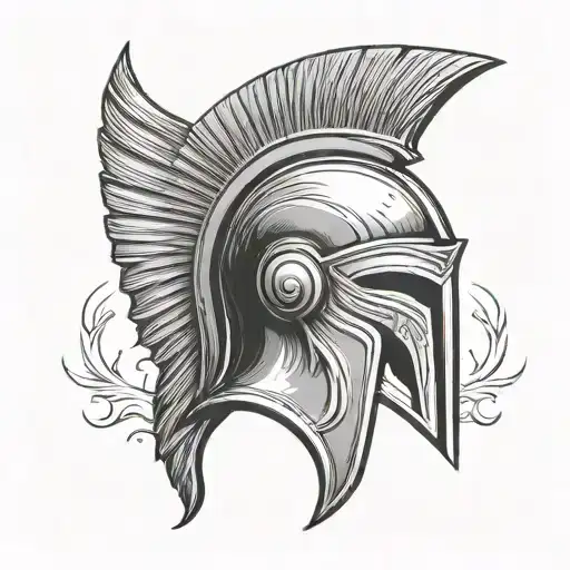 Spartan Helmet With Initials Hh