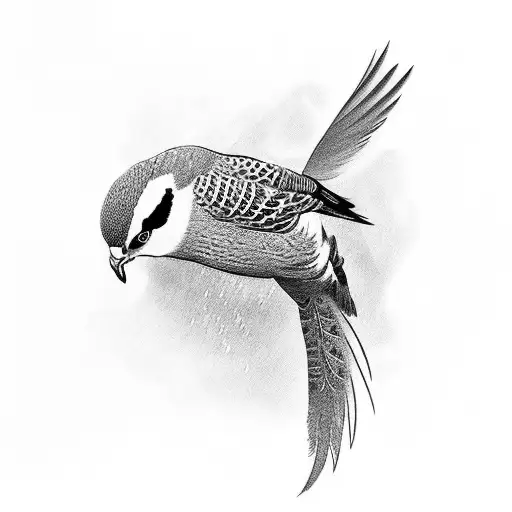 A Hunter Hunting A Pheasant In The Rain