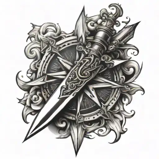 Dagger By Compass Surrounded
