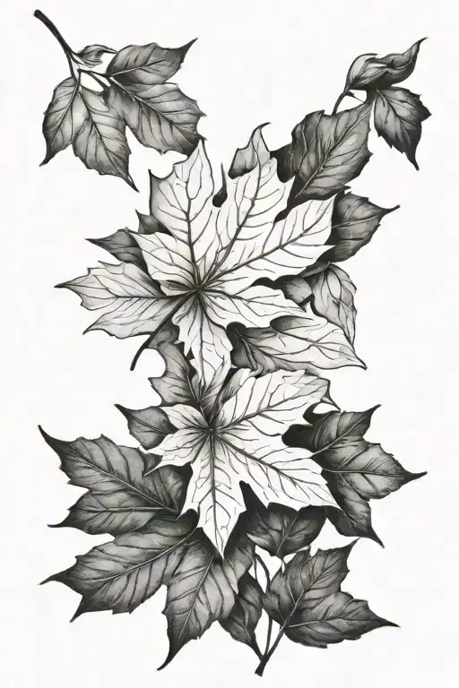 Maple And Magnolia Leaf
