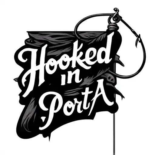Hook With Fishing Line That Spells Hooked In Port A