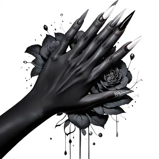 A Feminine Just One Hand Showing The Nails In Different Colors