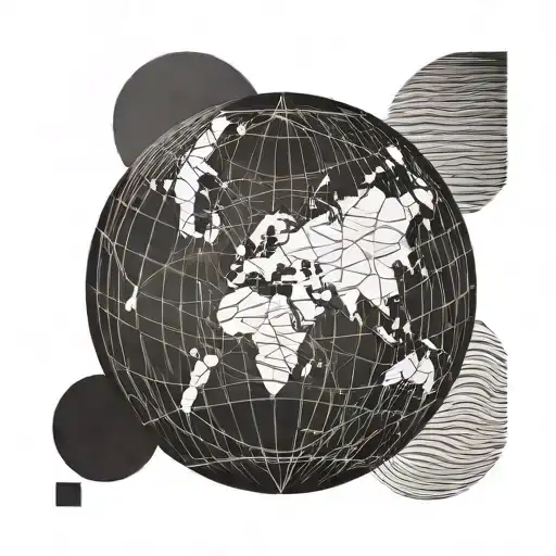 Minimalist Abstract Globe