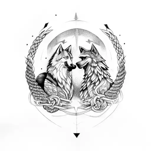 Wolf And Eagle Unite With An Infinite Rope