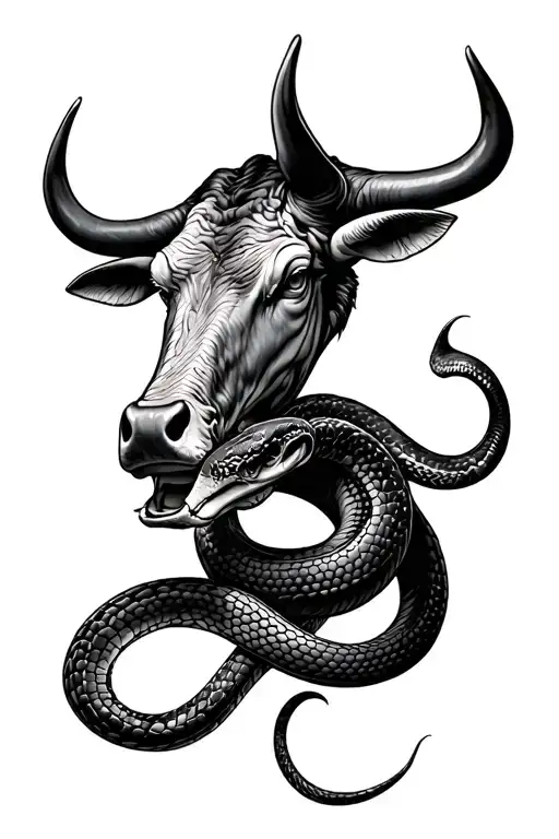Bull And Snake