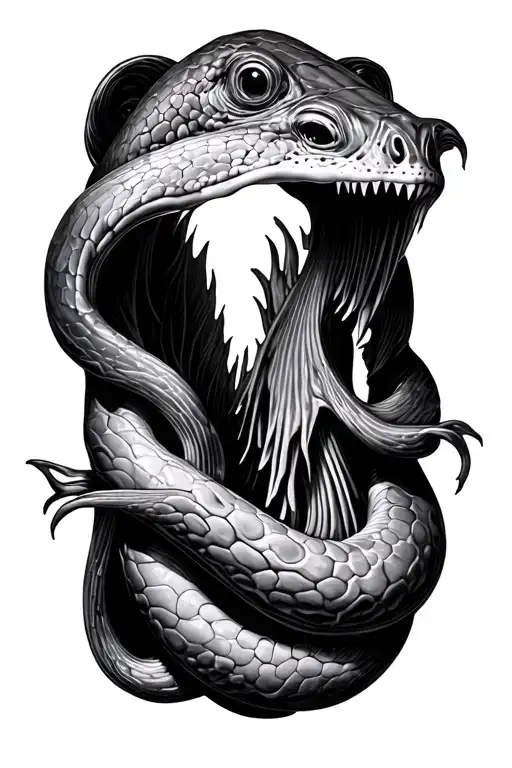 Deep Sea Horror Eel Wrapped