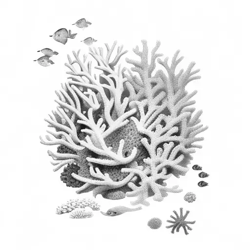 Coral Reef With Animals In The Ocean