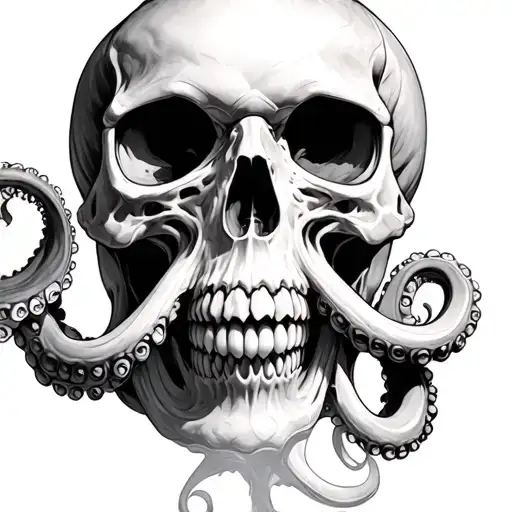 Octopus Inside Skull