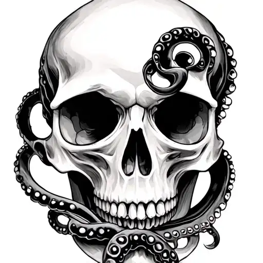 Octopus Inside Skull