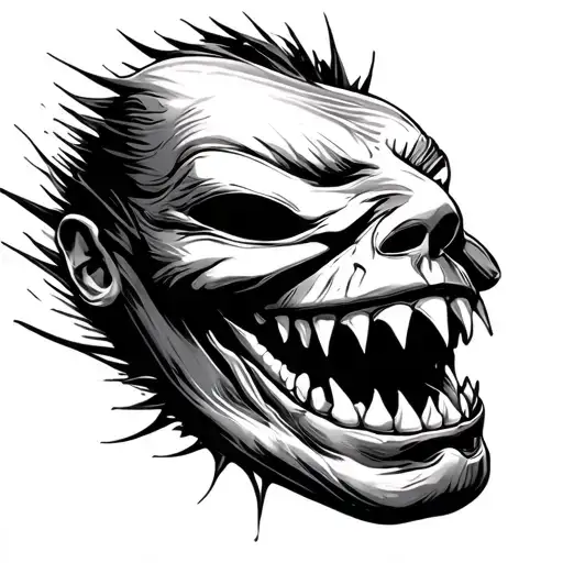 Drama Mask Going Crazy Clenched Teeth