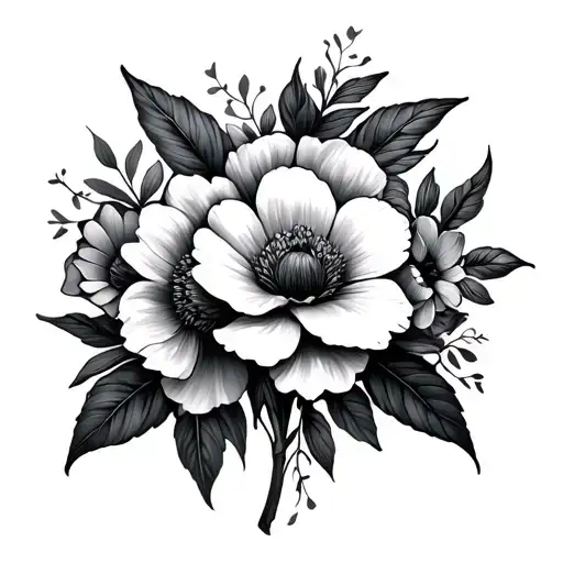 June And July Birth Month Flowers Intertwined