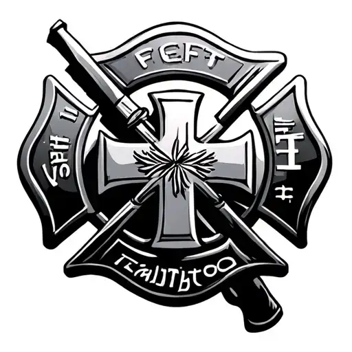 Firefighter Emblem With Cross