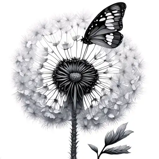 Dandelion Butterfly Simple