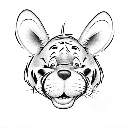 Winnie The Pooh's Tigger But In A Fun Evil Dark Design