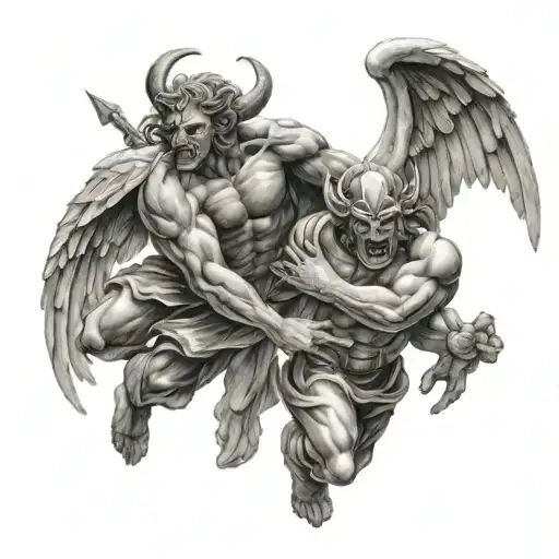 Angel Fighting Demon