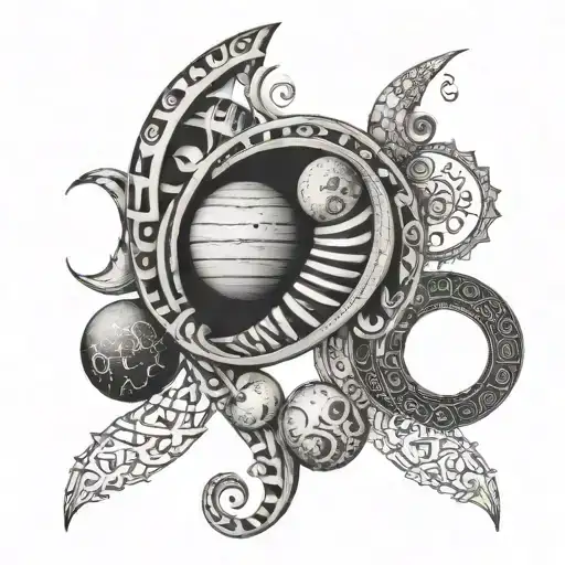 Double Helix With Moon Phases