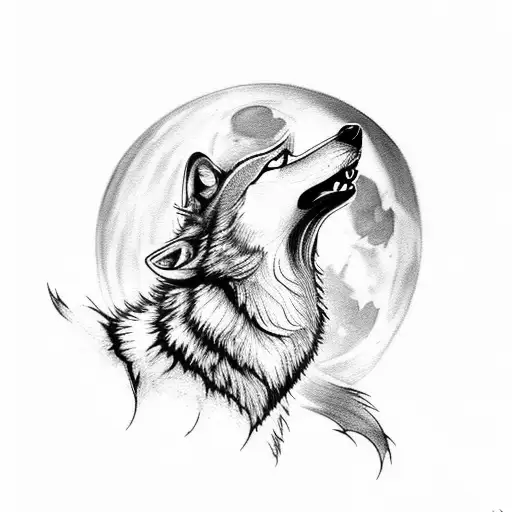 Wolf Howling At The Moon