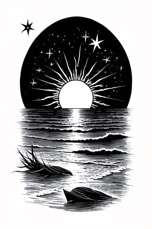 Sunset Stars Beach Sun