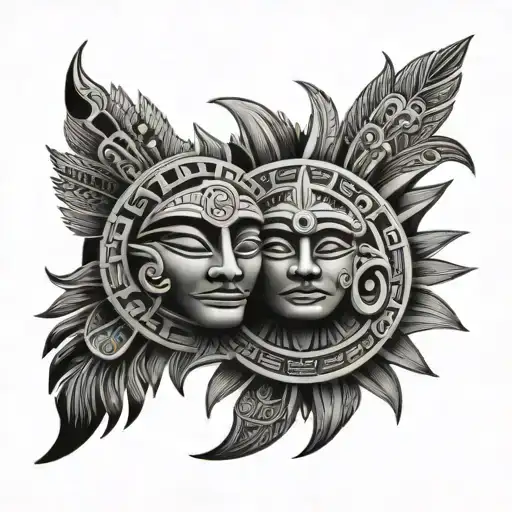 Aztec Sun And Moon