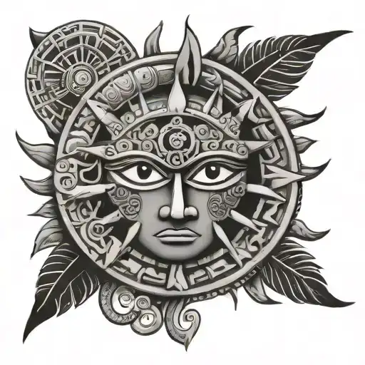 Aztec Sun And Moon
