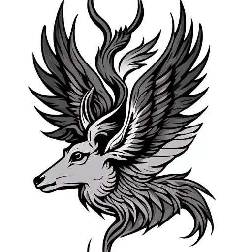 Impala Symbol And Firebird Symbol Intertwined