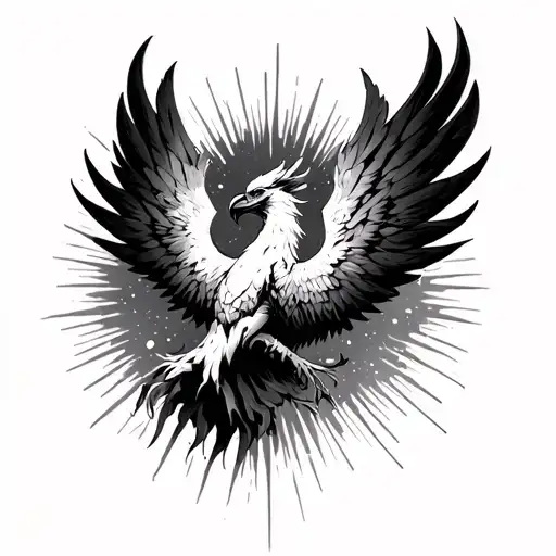 Phoenix With Supernova Background