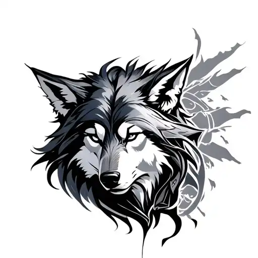 Female Warrior On The Wolf