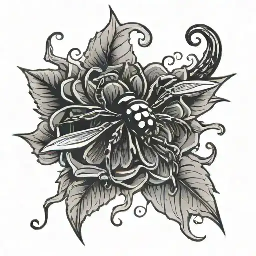 Greasword From Black Clower With A Spider On It