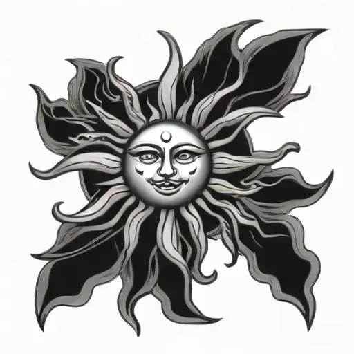 Sun Tattoo Design