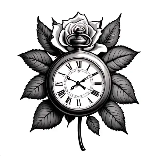 Rose And Pocket Watch