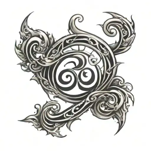 Flaming Triskele Symbol