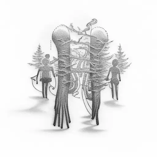 Band Tattoo With Family Tree