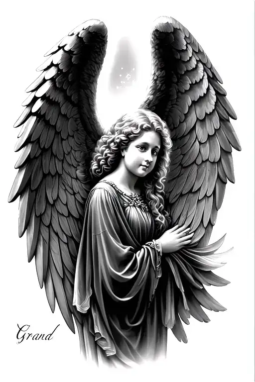 Angel Wings Honoring My Grandma Names Grand T