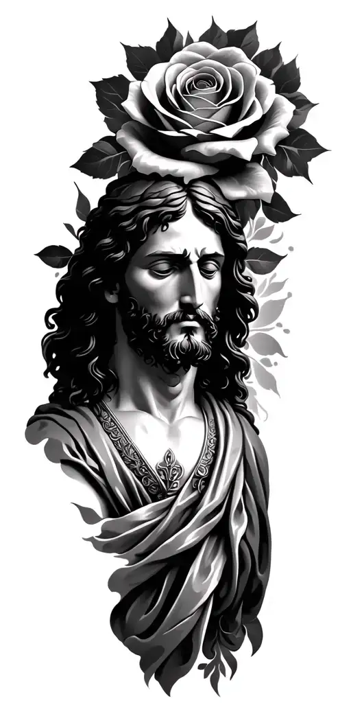 Roses And Jesus Christ