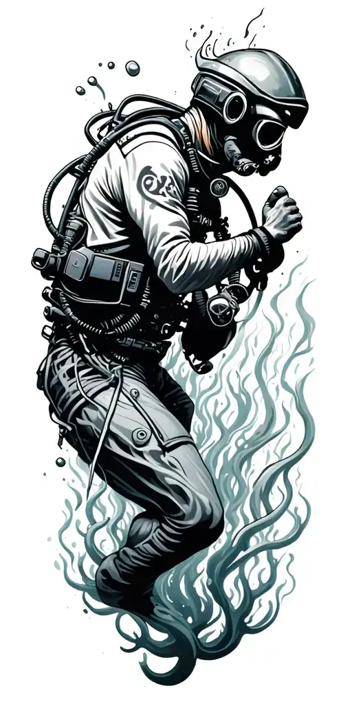 Scubba Diver Exploring Ocean