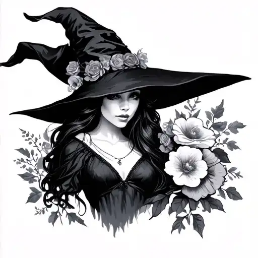 Witch With Flowers