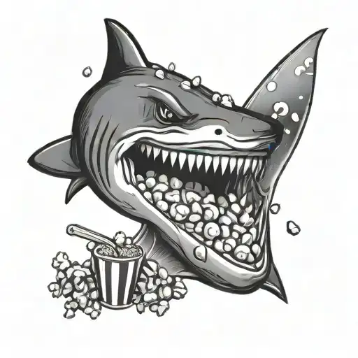 Shark Eating Popcorn