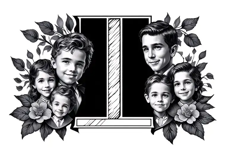 A Masculine Tattoo For Dad That Symbolizes Family With The Letter T