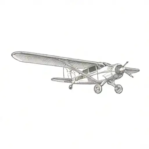 A Small Airplane On A Grassy Field