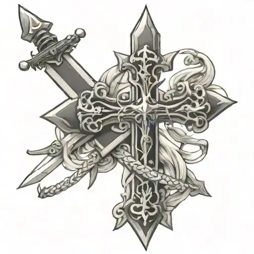 Cross And Sword Intertwined