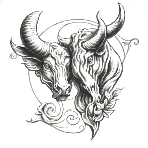 Twin Hands Zodiac Sign Taurus